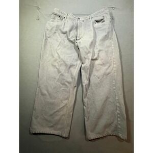 Enyce Mens Beige Baggy Loose Grungy Denim Jeans Pants Size 40X28 Streetwear Y2K.
